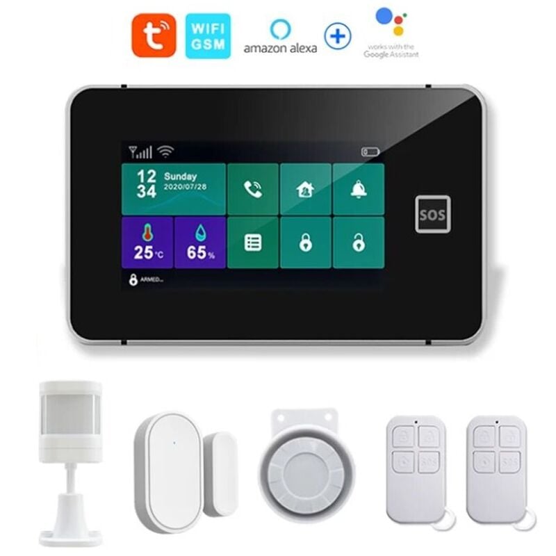 foto del prodotto tuya - sistema di allarme smart wifi e gsm 4g con display touch screen