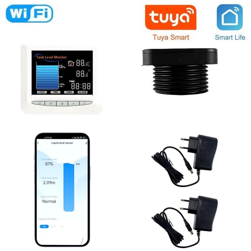 foto del prodotto tuya sistema di misurazione livello liquidi smart wifi con display