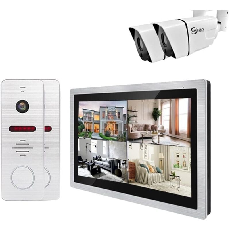 foto del prodotto tuya smart doorbell dvr 1080p 10 per sistema di controllo video wifi 4 schermi indipendenti ip doorbell