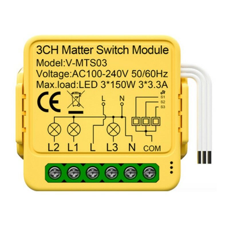 foto del prodotto tuya smart switch matter modulo rel 3