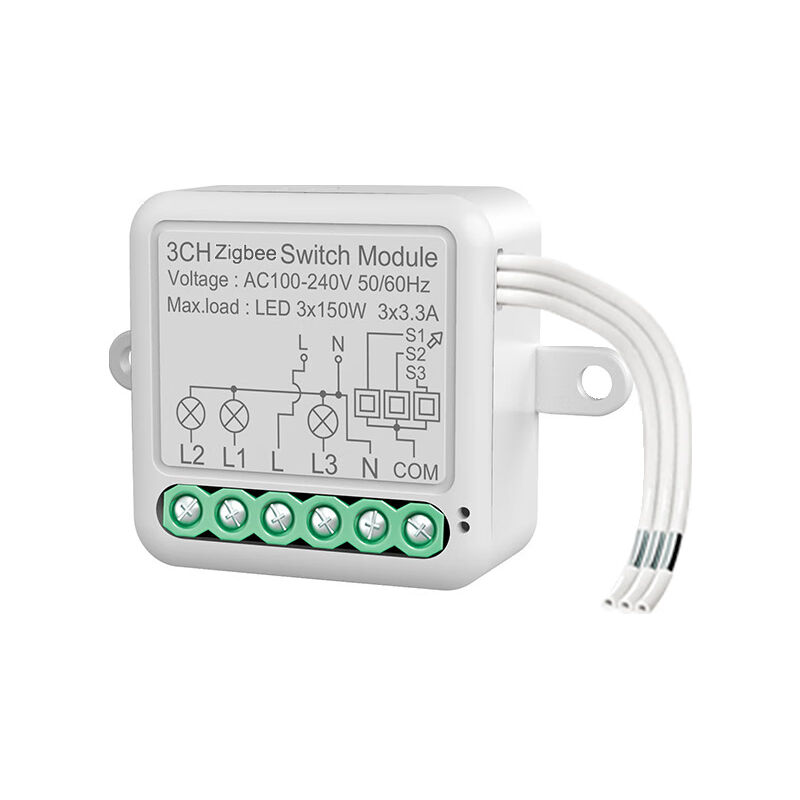 foto del prodotto tuya smart switch zigbee modulo interruttore remoto interruttore invisibile zero fire timer interruttore nascosto, zigbee zero fire 3 vie