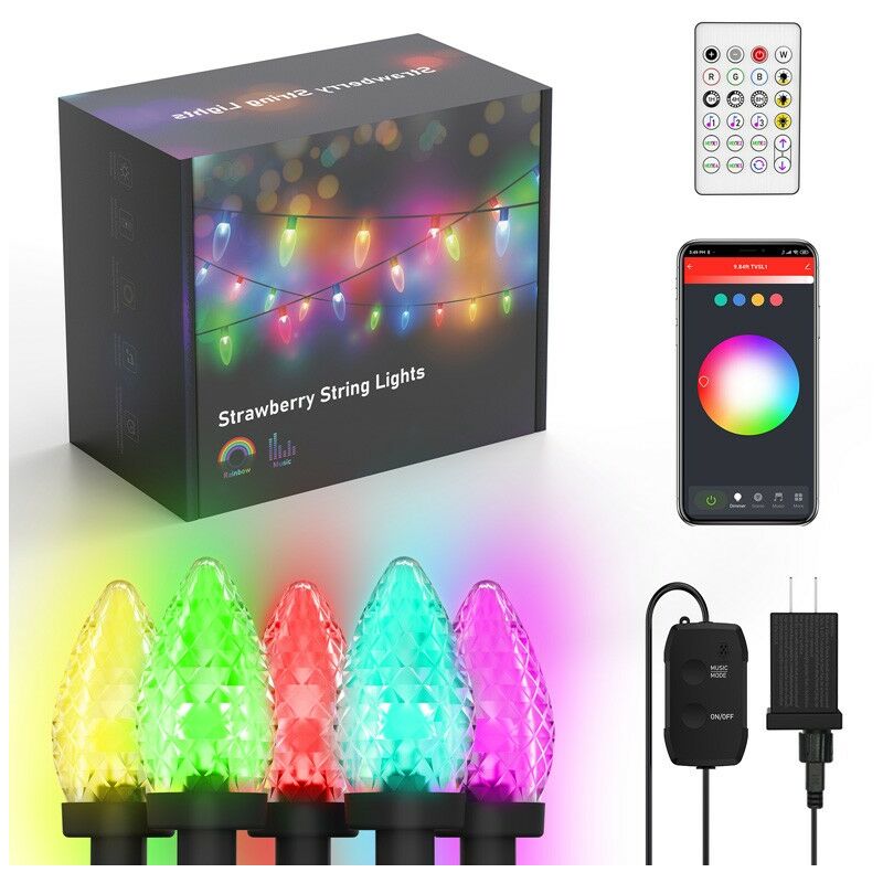 foto del prodotto tuya stringa di luci natalizie diamond smart wifi da esterno