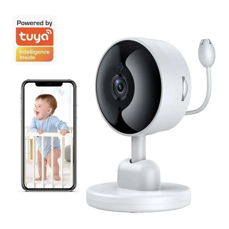 foto del prodotto tuya - telecamera baby monitor 2mp smart wifi con rilevamento temperatura e umidità