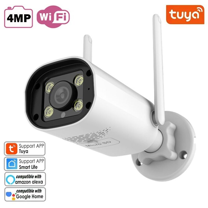 foto del prodotto tuya - telecamera impermeabile smart wifi con sensore pir integrato 4.0 mp