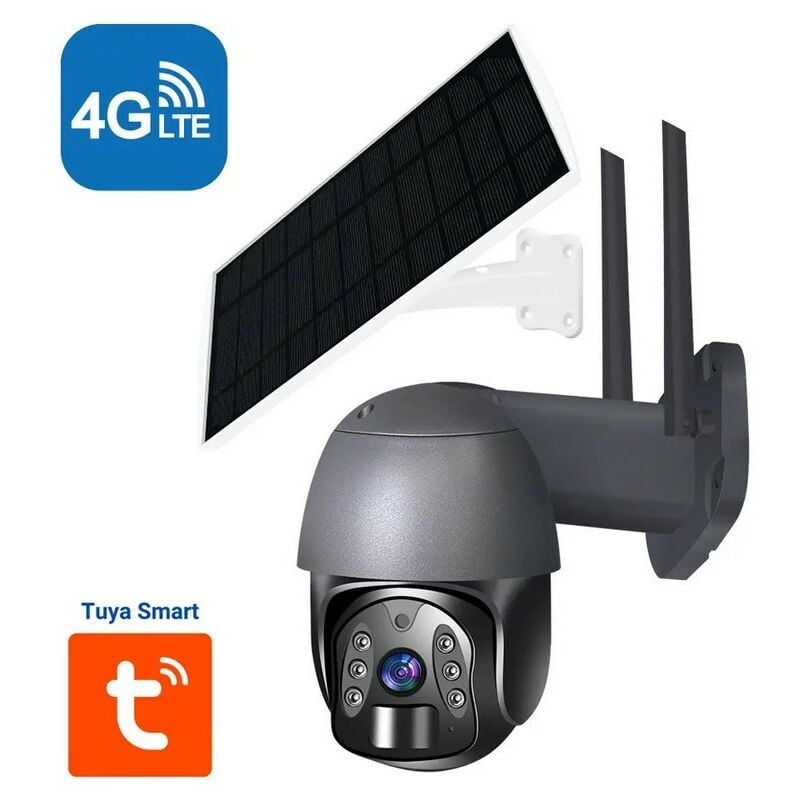 foto del prodotto tuya telecamera smart 4g da 3.0mp con pannello solare 8w ptz