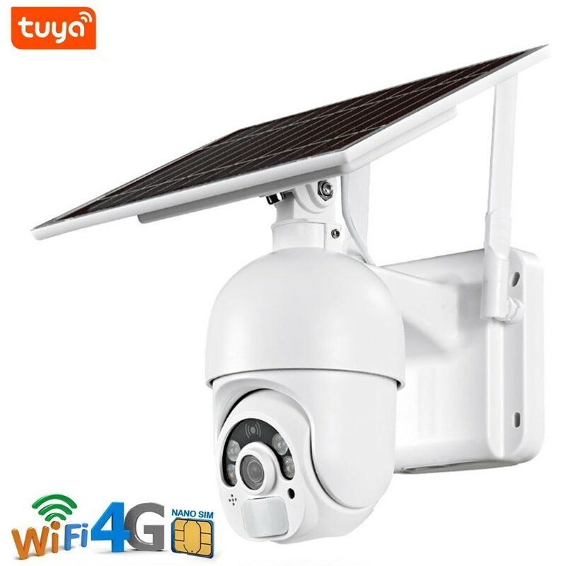 foto del prodotto tuya telecamera smart 4g ruotante da 2.0 mp con pannello solare 6w