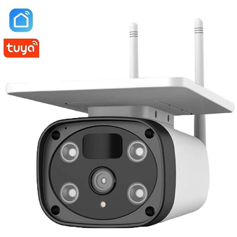 foto del prodotto tuya telecamera smart wifi con pannello solare e batteria da 2.0mp