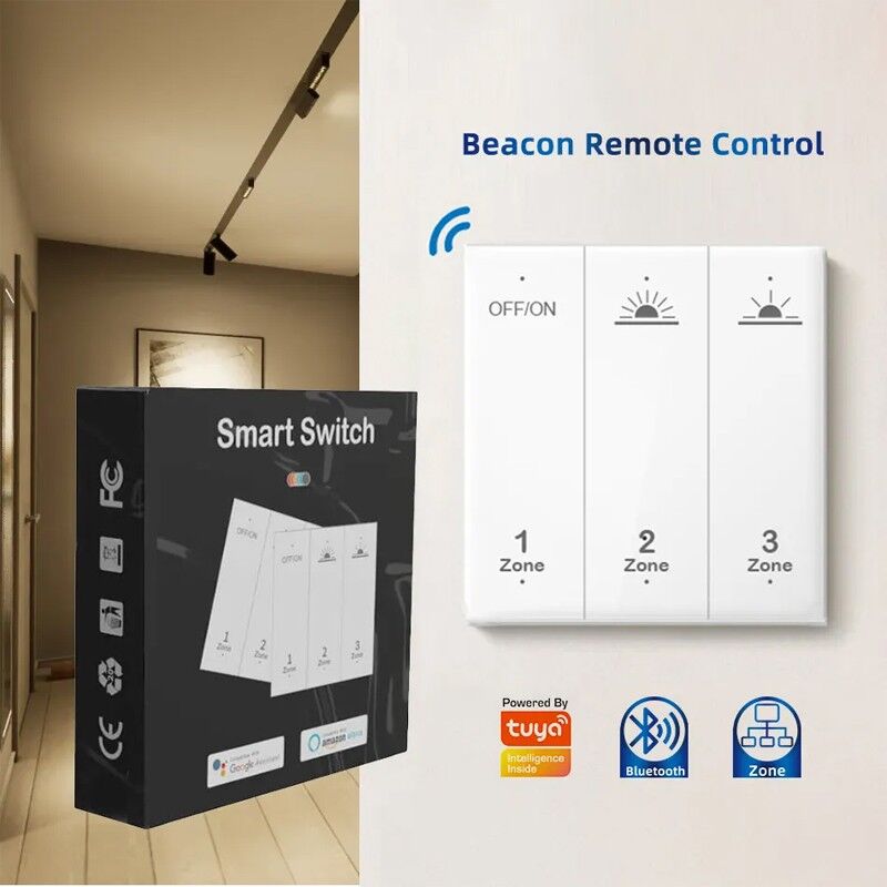 foto del prodotto tuya telecomando remoto a zone beacon bluetooth per controller led pannello 3 zone