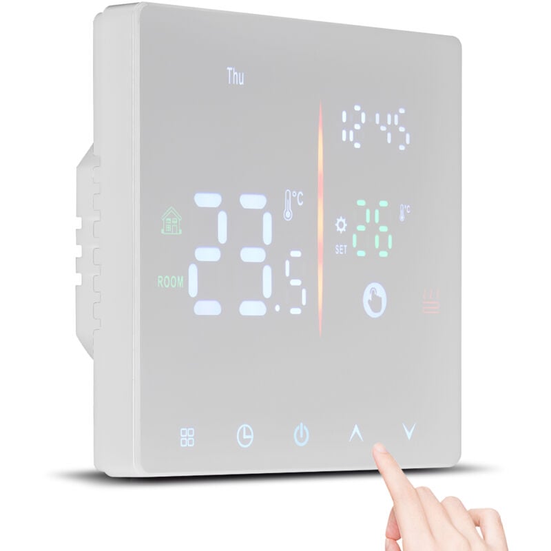 foto del prodotto tuya termostato intelligente wifi, per la casa termostato digitale programmabile settimanale modalità manuale auto display lcd regolatore di