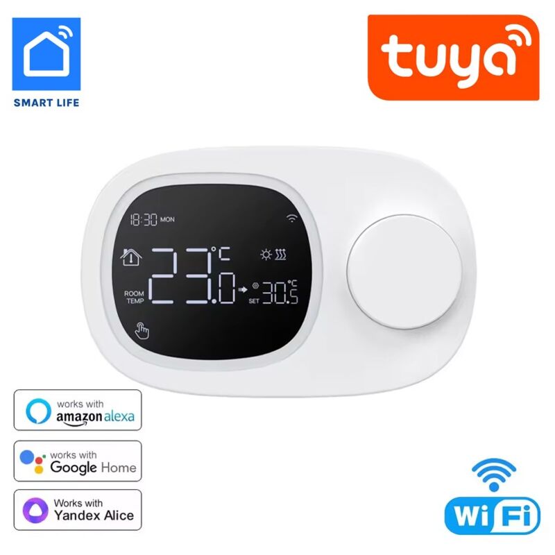 foto del prodotto tuya termostato smart wifi a batteria per caldaia a gas
