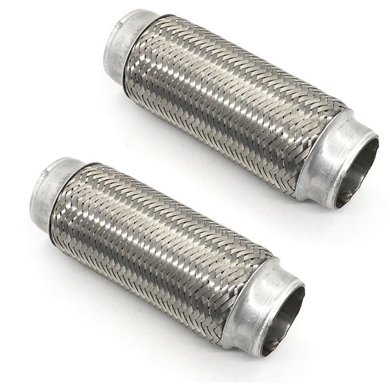 foto del prodotto tuyau d chappement flexible en acier inoxydable, 51 mm, paquet de 2, accessoires automobiles universels pour tuyau d chappement avant, tuyau