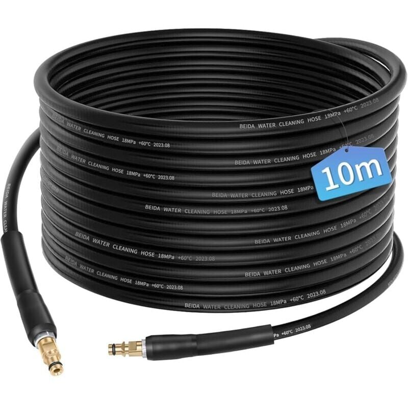 foto del prodotto tuyau pour nettoyeur haute pression 10m tuyau déboucheur flexible noir nettoyage de canalisations haute pression pour nettoyeur haute pression karcher k2 k3 k4 k5 k6 k7