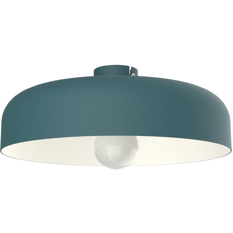 foto del prodotto tuzzi plafoniera, 1xe27, max 42w, metallo, blu mediterraneo bianco, d.40cm lumicom
