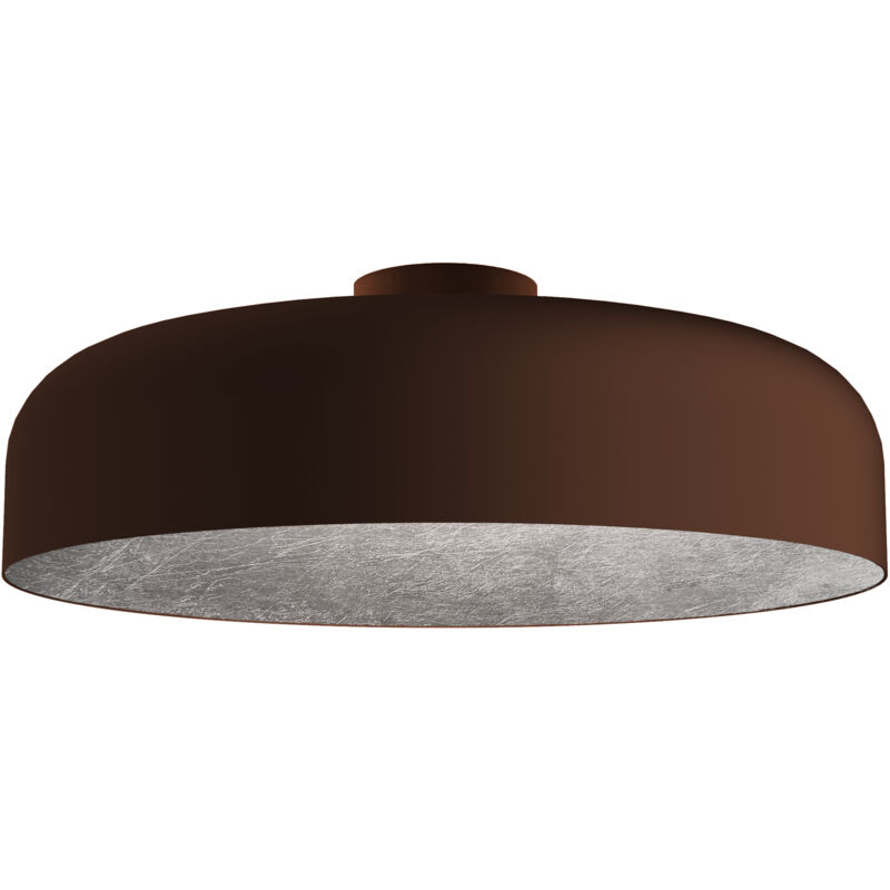 foto del prodotto tuzzi plafoniera, 1xe27, max 42w, metallo, marrone corten foglia argento, d.40cm lumicom