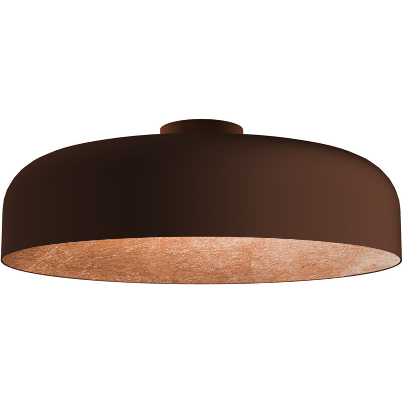 foto del prodotto tuzzi plafoniera, 1xe27, max 42w, metallo, marrone corten foglia rame, d.40cm lumicom