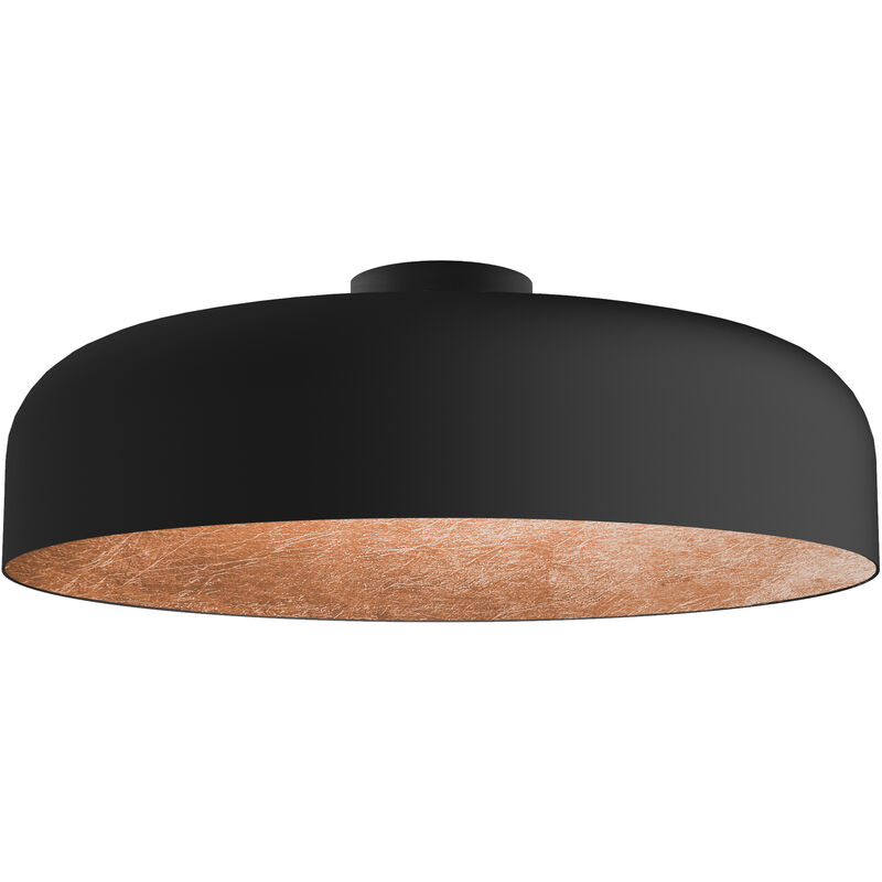 foto del prodotto tuzzi plafoniera, 1xe27, max 42w, metallo, nero opaco foglia rame, d.40cm lumicom