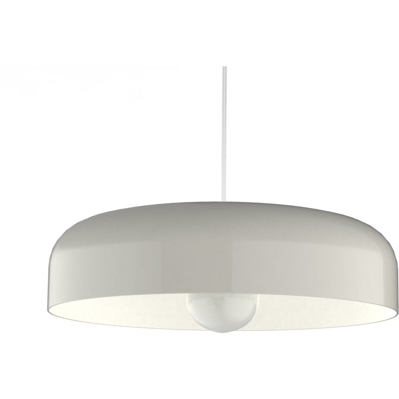 foto del prodotto tuzzi sospensione, 1xe27, max 42w, metallo, bianco lucido, d.40cm lumicom