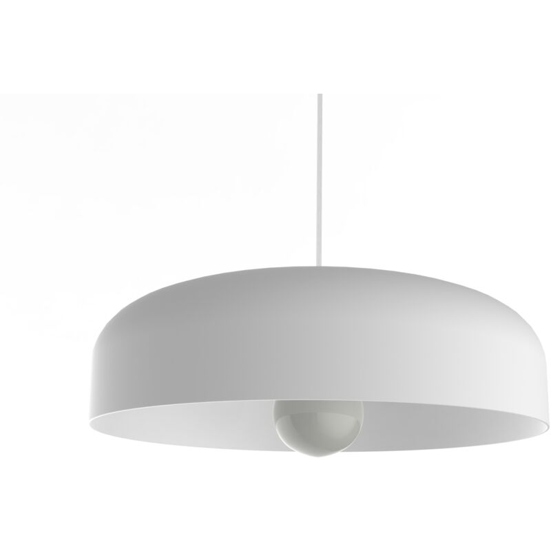 foto del prodotto tuzzi sospensione, 1xe27, max 42w, metallo, bianco opaco, d.40cm lumicom