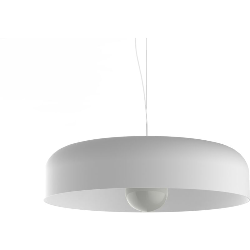 foto del prodotto tuzzi sospensione, 1xe27, max 42w, metallo, bianco opaco, d.50cm lumicom