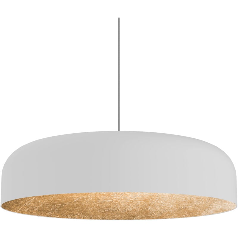foto del prodotto tuzzi sospensione, 1xe27, max 42w, metallo, bianco opaco foglia oro, d.40cm lumicom