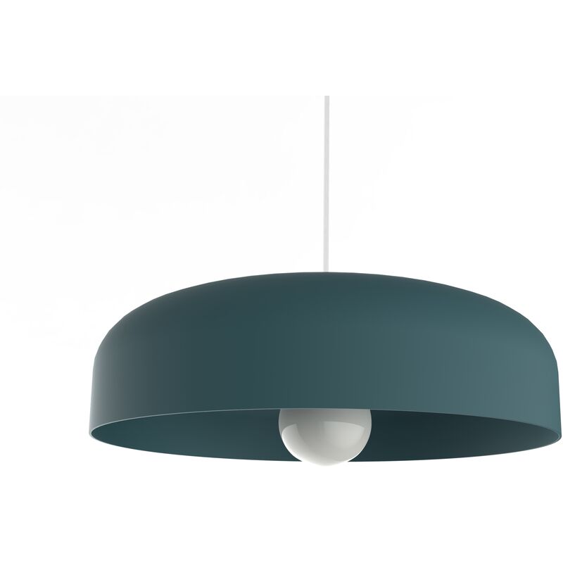 foto del prodotto tuzzi sospensione, 1xe27, max 42w, metallo, blu mediterraneo, d.40cm lumicom