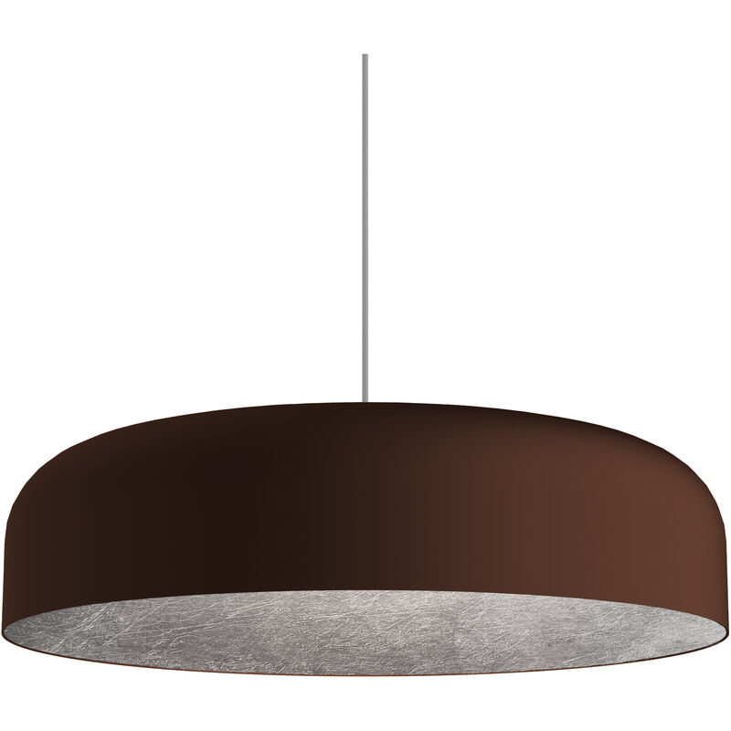 foto del prodotto tuzzi sospensione, 1xe27, max 42w, metallo, marrone corten foglia argento, d.40cm lumicom
