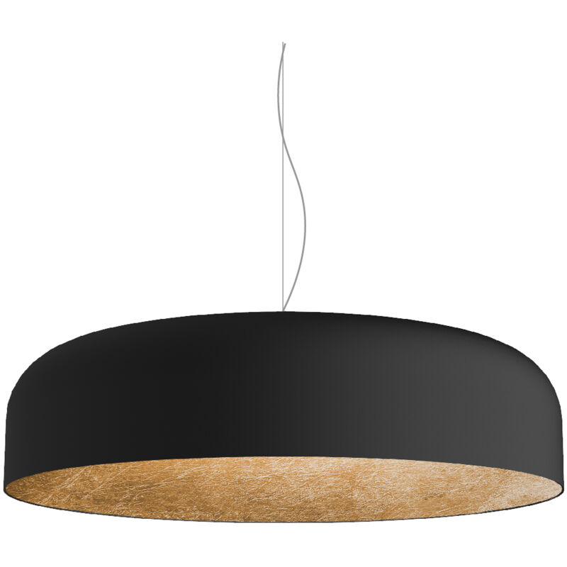 foto del prodotto tuzzi sospensione, 1xe27, max 42w, metallo, nero opaco foglia oro, d.50cm lumicom