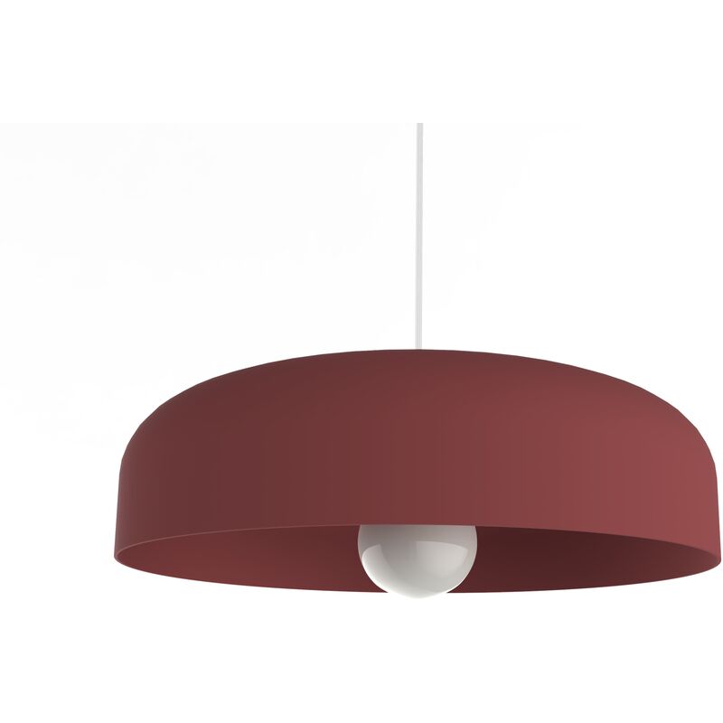 foto del prodotto tuzzi sospensione, 1xe27, max 42w, metallo, rosso cowhide, d.40cm lumicom