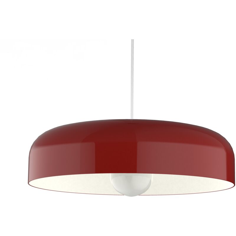 foto del prodotto tuzzi sospensione, 1xe27, max 42w, metallo, rosso lucido/bianco d.40cm - lumicom