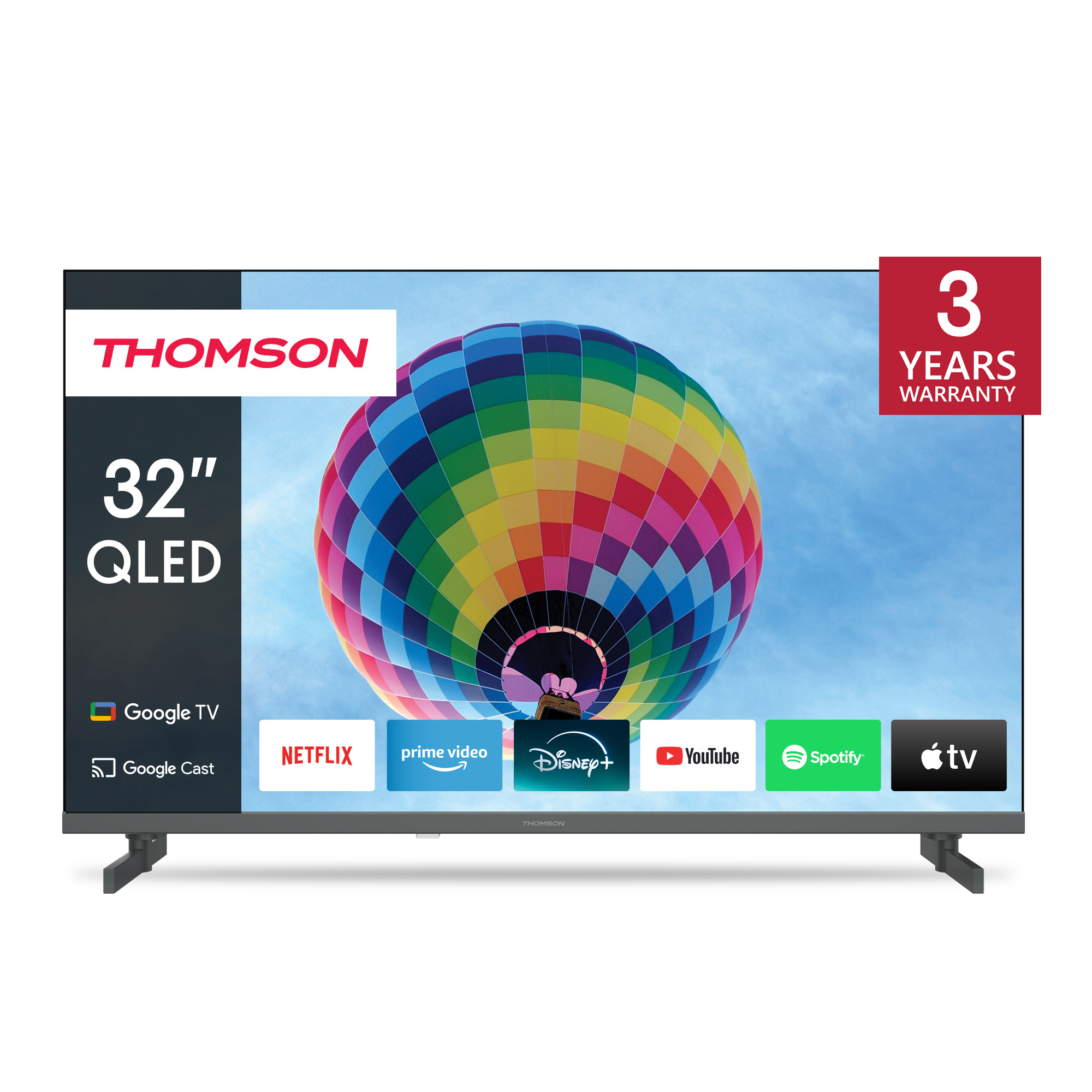 foto del prodotto tv 32 thomson fhd qled smart t2 c2s2 google tv