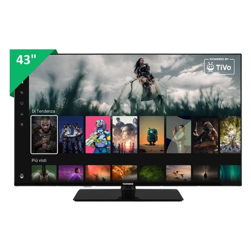 foto del prodotto tv telefunken te43750b45i2kt smart tv black