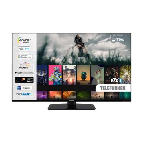foto del prodotto tv telefunken te50750b46i2p smart tv uhd black