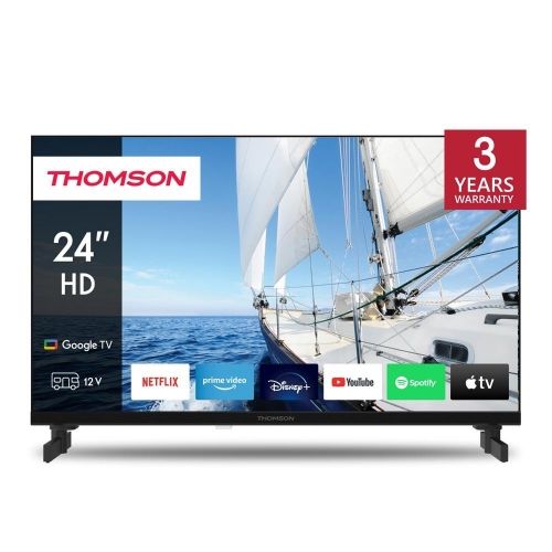 foto del prodotto tv thomson led 24 24hg2s14c smart google tv dvb t2 s2 hd ci 3xhdmi 2xusb anche 12v telecomando retro illuminato vesa
