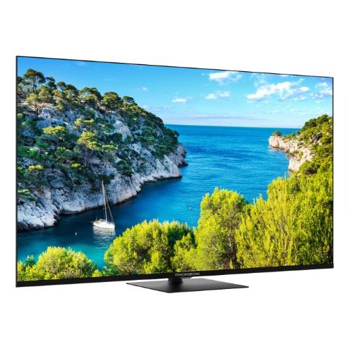 foto del prodotto tv thomson led 55 55ug5c14 smart google tv dvb t2 s2 uhd ci 3xhdmi 2xusb central stand telecomando retro illuminato vesa