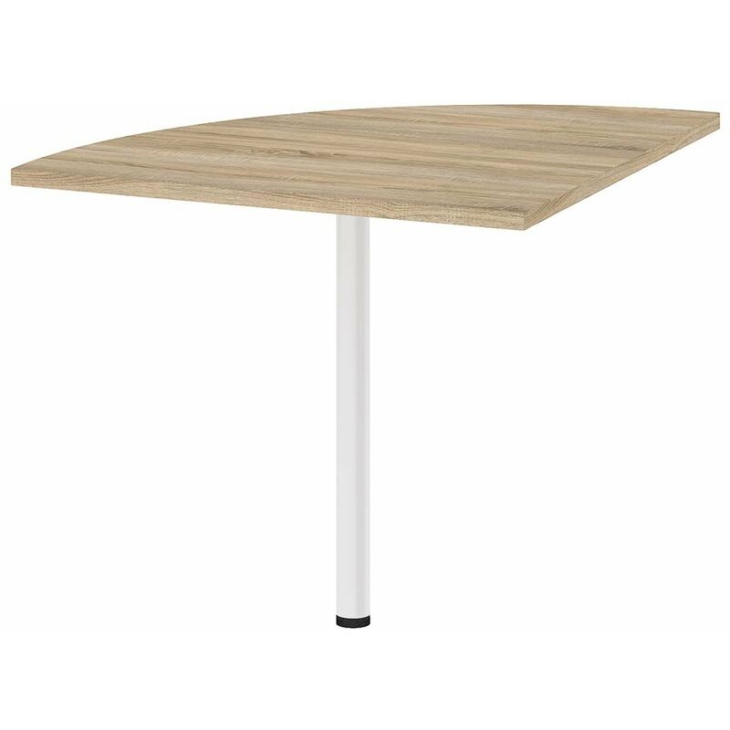 foto del prodotto tvilum angolo per scrivania con gamba 80x80xh74 cm linea prima 80458ak bianco quercia