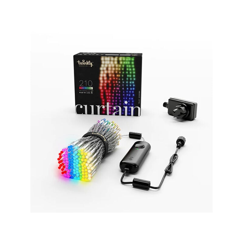 foto del prodotto twinkly curtain applicazione controllata di luci per tende led con 210 led rgb w. 1,5 x 2,1 metri