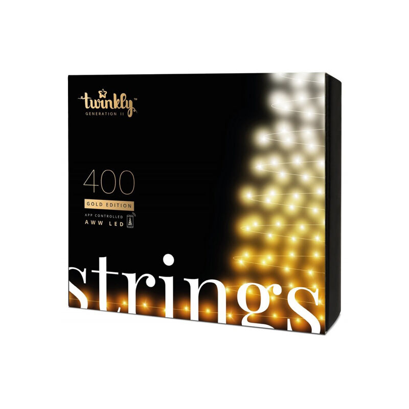 foto del prodotto twinkly ghirlanda connessa ip44 32m 400 led bianco caldo freddo strings