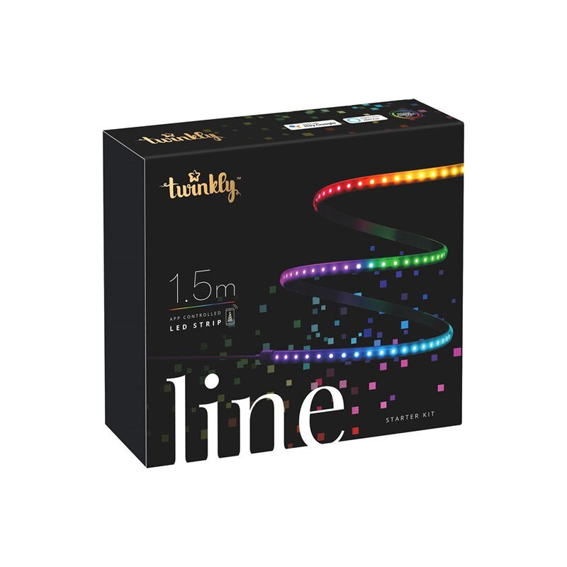 foto del prodotto twinkly starter kit ip20 striscia bianca 1,5m 90 led multicolori rgb line