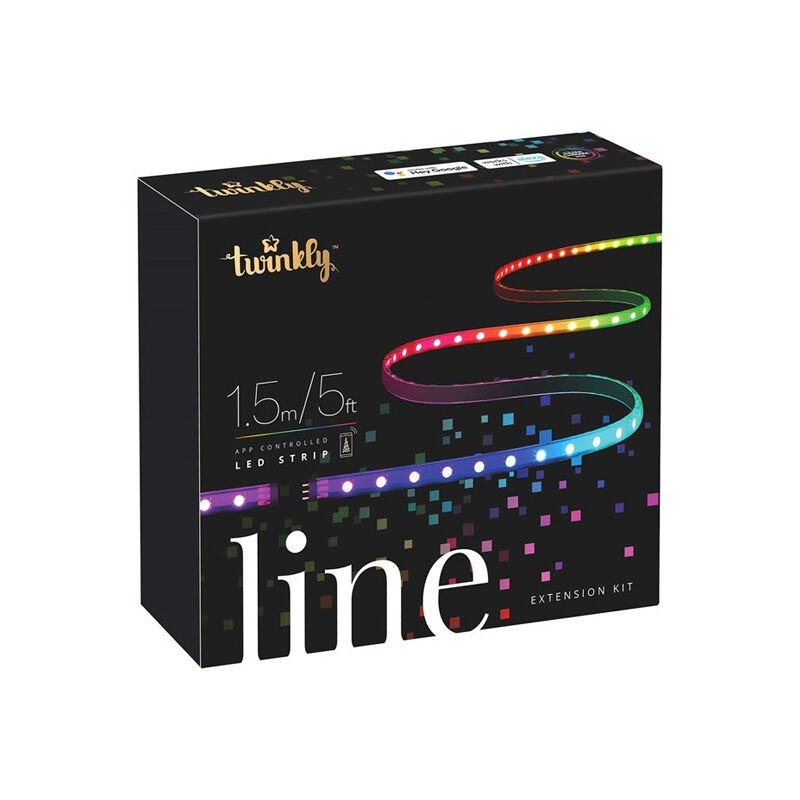 foto del prodotto twinkly striscia bianca prolunga 1,5m 90 led multicolori rgb line