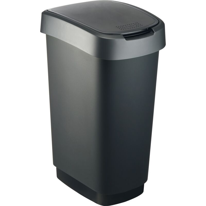 foto del prodotto twist 50 l rettangolare in polipropilene pp nero rotho