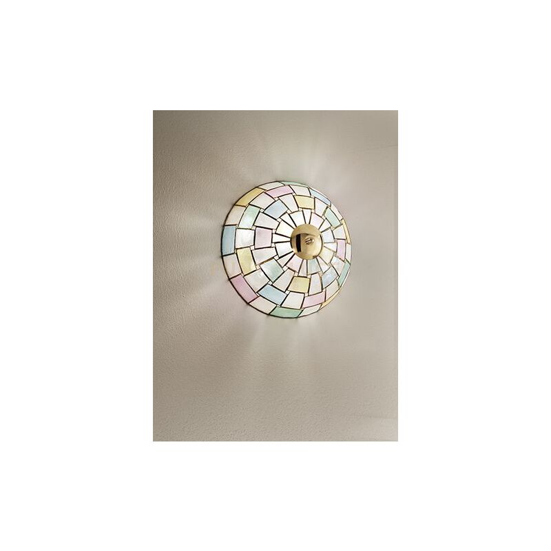 foto del prodotto twist plafoniera madreperla decorata d.30cm 2 luci attacco e27