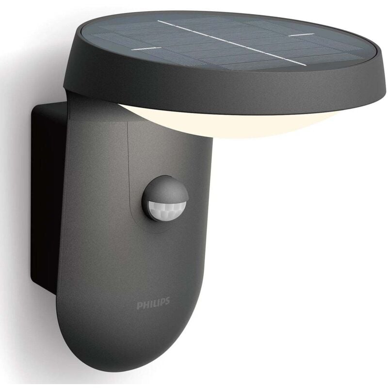 foto del prodotto tyla lampada da parete cella solare con sensore ir ultra efficiente led 255lm ip44 antracite 81943526 81943526 81943526 81943526 81943526 81943526