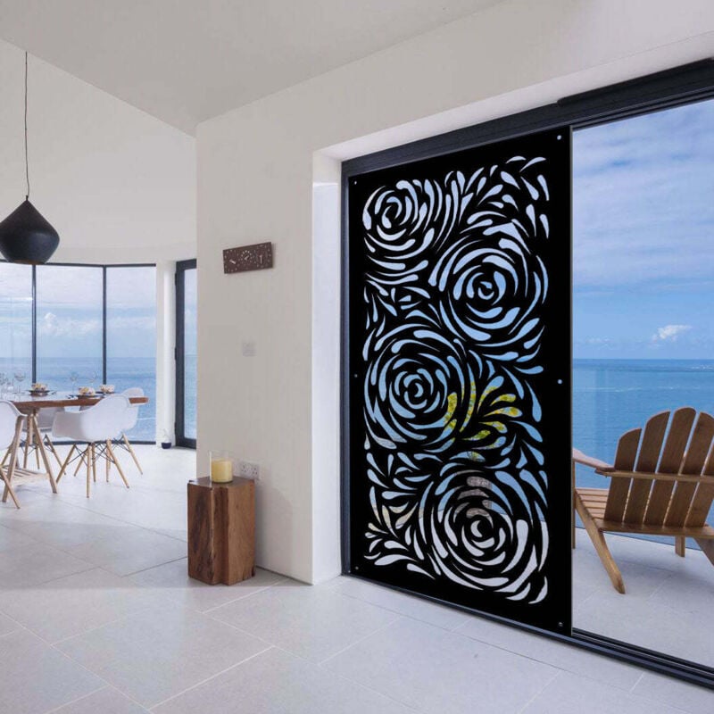 foto del prodotto typhoon pannello in pvc traforato parasole misura 50x150 cm colore nero