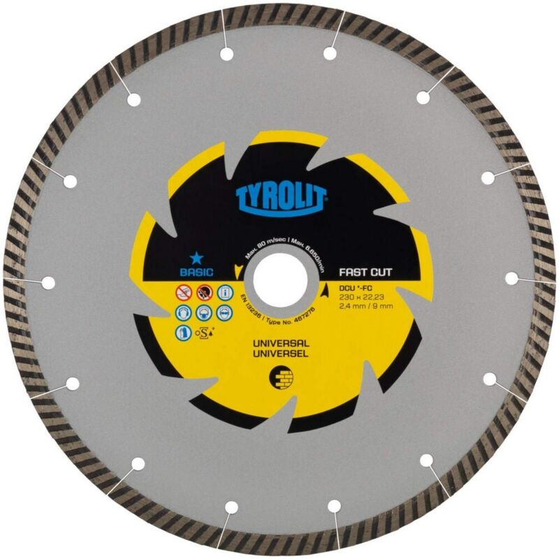 foto del prodotto tyrolit disco da taglio 230 x 2,4 x 22,23 mm