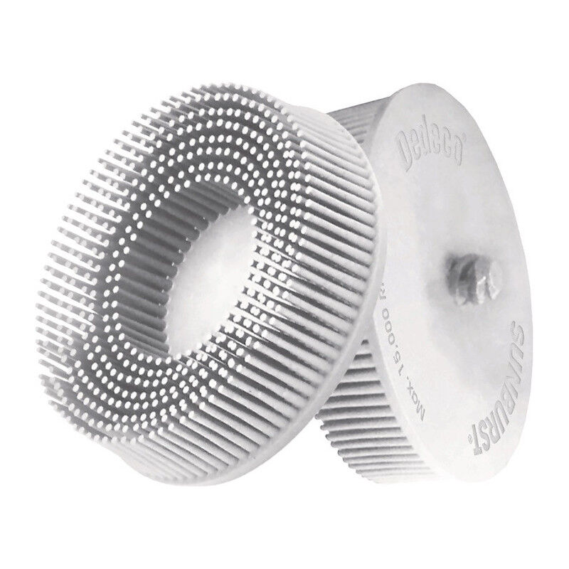 foto del prodotto tyrolit disque brosse radiale sunburst d.76mm k.120 a120 med b.76 blanc 20000min