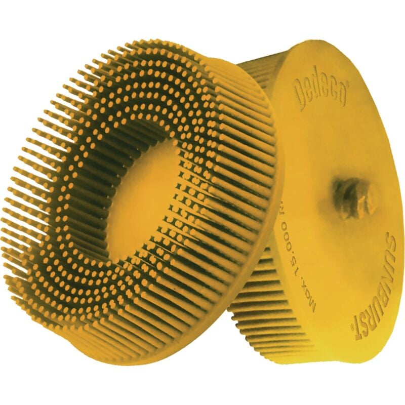 foto del prodotto tyrolit - disque brosse radiale sunburst d.76mm k.80 a80 crs b.76 jaune 20000min