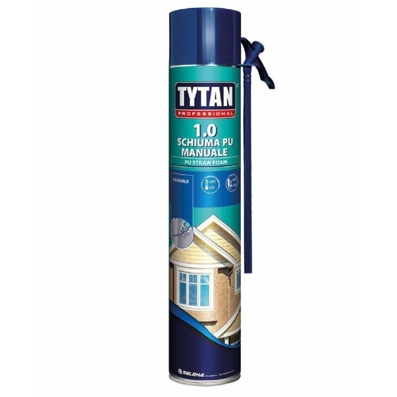 foto del prodotto tytan schiuma poliuretanica multiuso 750 ml per coibentazioni e sigillature per pistola 12 pezzi