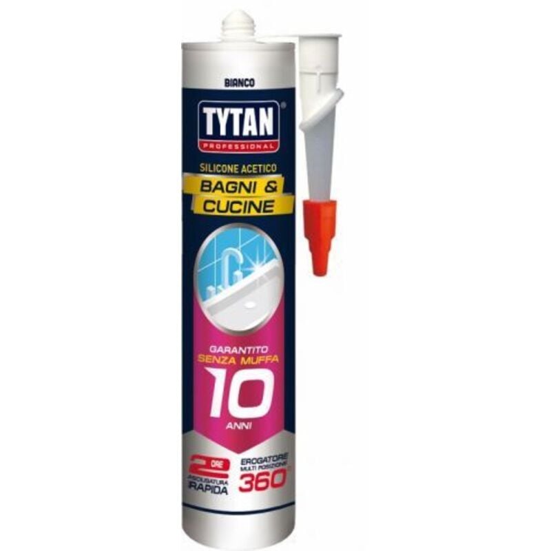 foto del prodotto tytan silicone acetico bagni e cucine ml. 280 - trasparente 12 pz