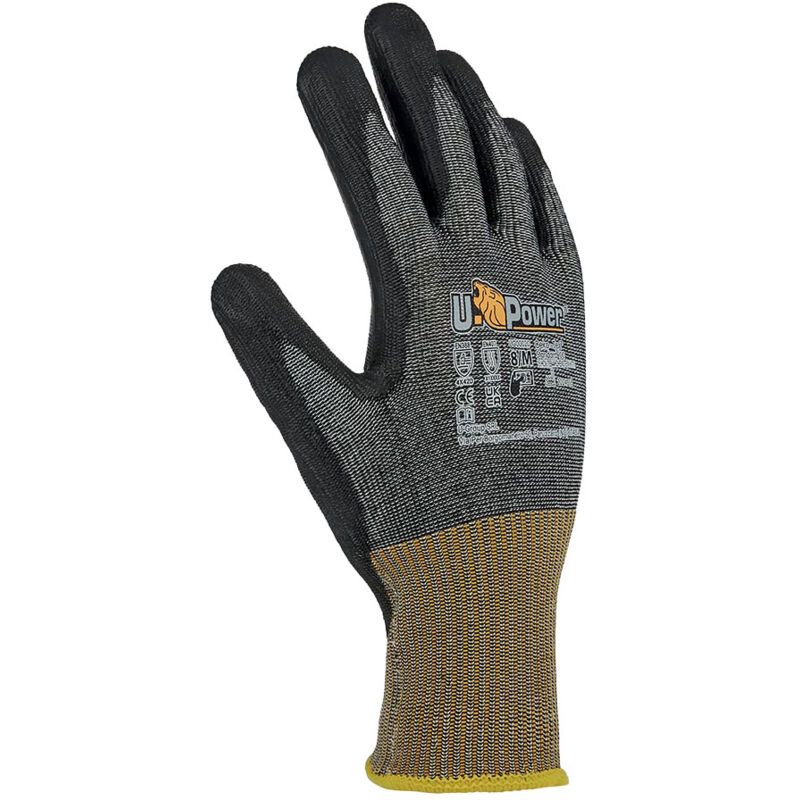 foto del prodotto u power bachata guanti lavoro antinfortunistica nylon touchscreen grigio 10 xl