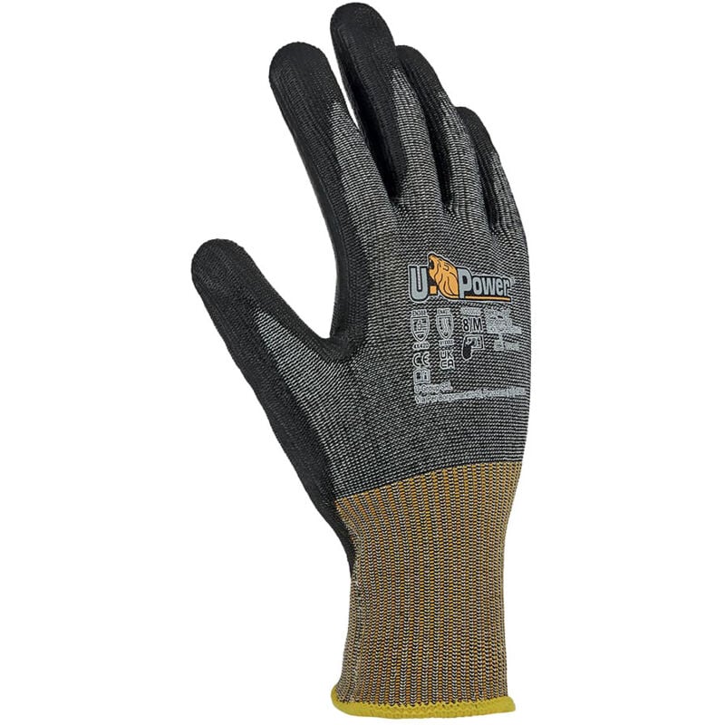foto del prodotto u power bachata guanti lavoro antinfortunistica nylon touchscreen grigio 11 xxl